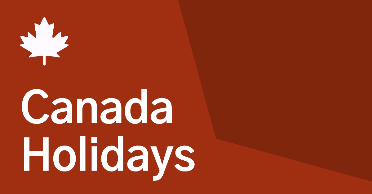 Canadian statutory holidays in 2021