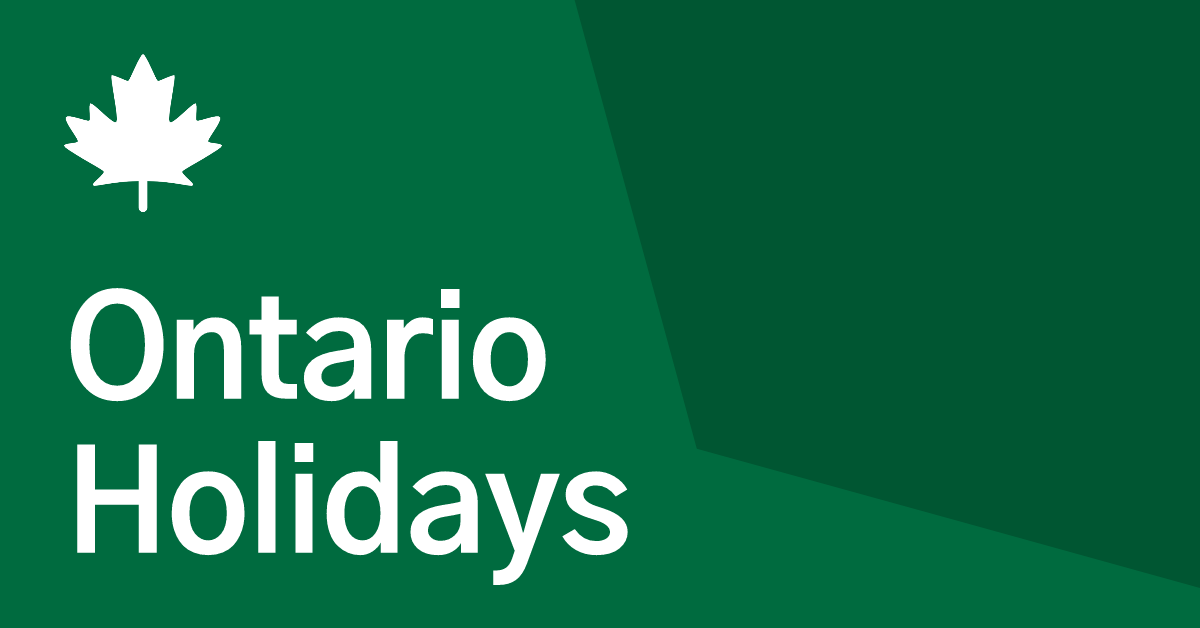 Paid Holidays 2025 Ontario Eva Mariam